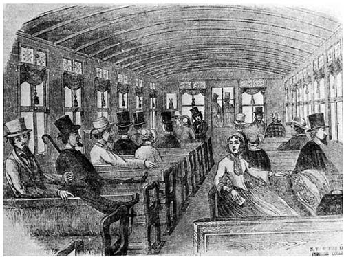 十九世纪美国的铁路车厢